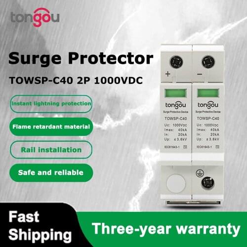 DC SPD 1000V 20KA~40KA House Surge Protector Protective Low-voltage Arrester Device