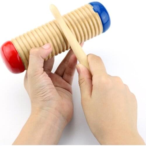 Wooden Guiro Scraper Percussion Instruments Music Toys for Kids 2 to 4 Years Old Girls Boys Jouet Enfant Brinquedo Educativo
