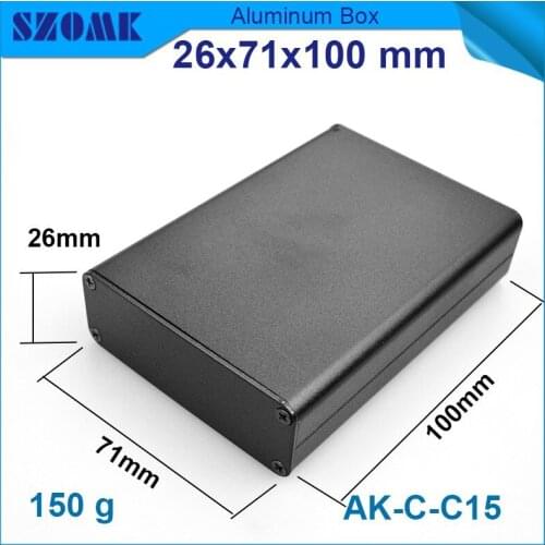 1 piece aluminum housing electrical box Black color anodizing and separated case which fit size pcb 21.5X67mm