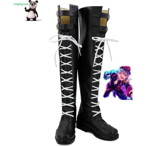 Ensemble Stars Oogami Koga Sakuma Rei Black Shoes Cosplay Long Boots Newest Custom Made For Halloween CosplayLove