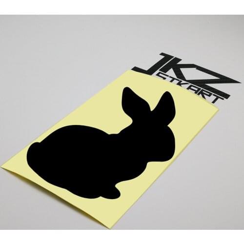 JKZ STKART Vinyl Die Cut Car Sticker Decal Cute Rabbit Outline for Motor Bike Helmet Laptop Decorated Stickers