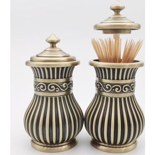 Nordic Metal Toothpick Box Home Personality Living Room Hotel Creative Press Type Automatic Pop-Up Fashion