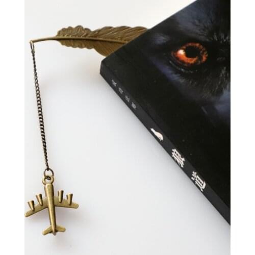 Handmade Feather Metal Bookmark Classical Chinese Style Stationery Christmas Gift