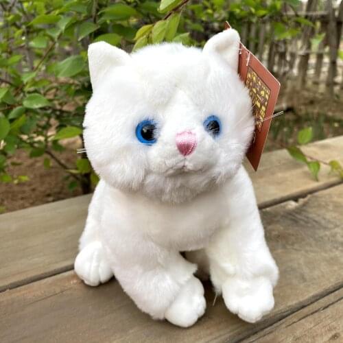 20cm White Color Cat Stuffed Plush Soft Doll Kitten Animals Toy Girls Baby Kids Birthday Gift