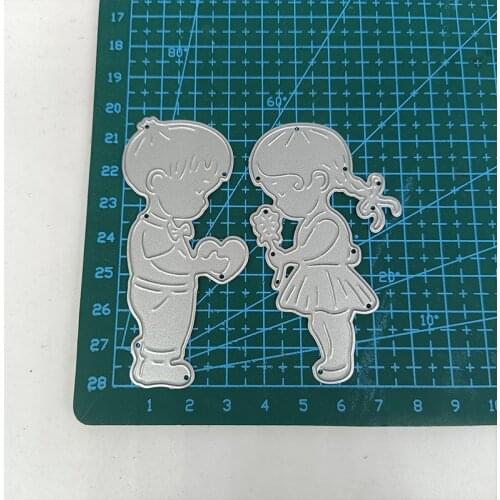 Couples Heart Metal Cutting Dies Stencils For DIY Scrapbooking Decorative Embossing Handcraft Photo Card Making Punch Template