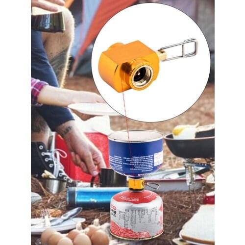 Adjustable Camping Gas Tank Stove Gas Charging Conversion Connector Outdoor Gas Filling Cylinder Valve Adapter Camping Equipment