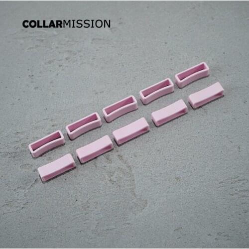 Retail plastic spray paint rectangular curved surface sliding anti-fall retainer for dog collar dog leash 25mm pink SK25SJ04