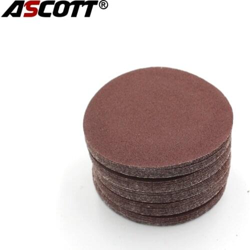 100pcs 4“ 5“ 6"7“ Red sand paper polishing pad self-adhesive loop backing polishing disc for angle grinder
