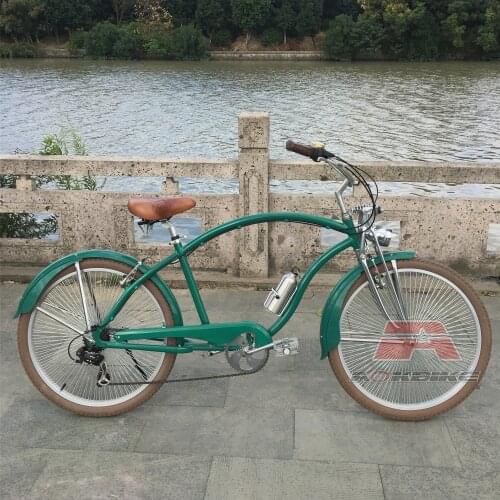 Refreshing Green Beach Crusier OEM Bike Supplier Complete Fashion Bicycle Bright Mint Bike Uni Sex Bike Adult Bike 7 Speed Bike