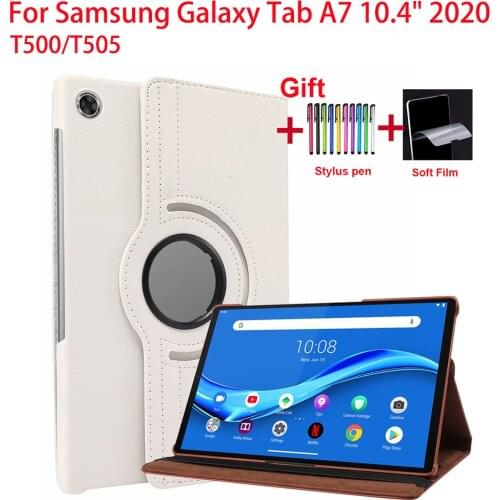 360 Rotating Stand Cover For Samsung Galaxy Tab A7 10.4" 2020 T500/T505 PU Leather Flip Case Cover For Tab A7 T500 Funda Coque