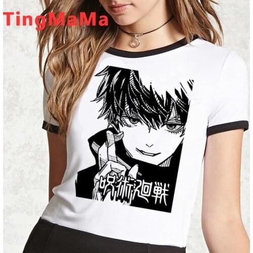 Jujutsu Kaisen Gojo Satoru Yuji Itadori tshirt men print white t shirt kawaii ulzzang vintage top tees tumblr ulzzang