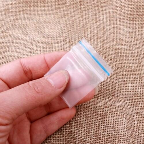 500 pcs/set 0.2 mm Thickness Jewelry Ziplock Postal Favor Zip Lock Reclosable Clear Plastic Poly Bags Nuts Coins Packaging Bag