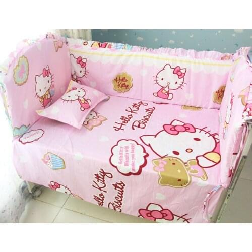 6PCS Cartoon Baby nursery bedding sets juego de cama Baby crib bumper.Baby Set.100% cotton ,include(bumper+sheet+pillow cover)