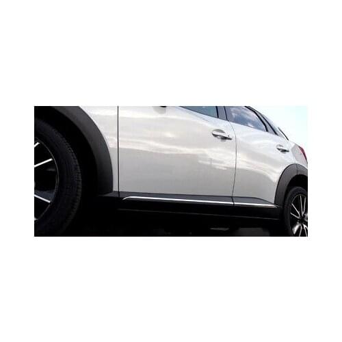 ABS Chrome Side Door Body Molding Cover Trim 4pcs For Mazda CX-3 2015 - 2018