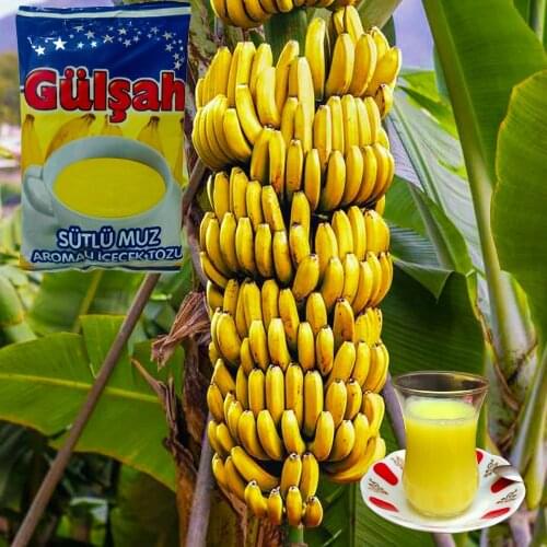 Banana tea powder Turkish tea free shipping delicious 300 gr - 1.800 gr tea powder with water healty made in Turkey g-1080