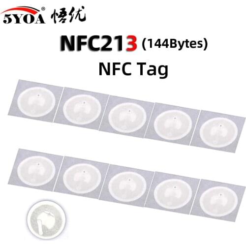 100pcs NFC Tag NFC213 Label 213 Stickers Tags Badges Lable Sticker 13.56mHz for huawei share ios13 personal automation shortcuts