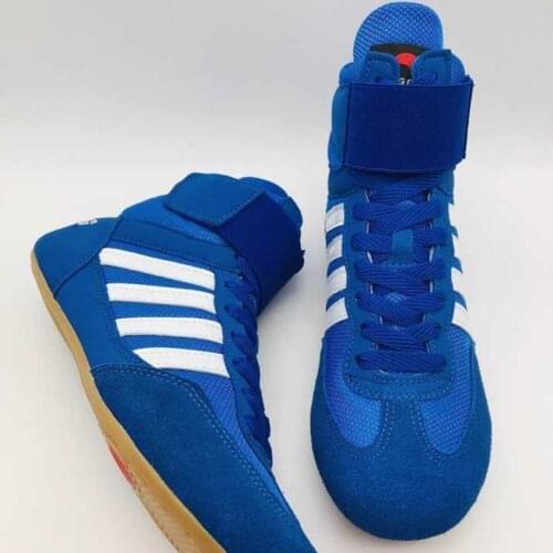 35~46 Professional Boxing Wrestling Shoes for women Lace-up training fighting boots Men Rubber outsole breathable shoes HW062