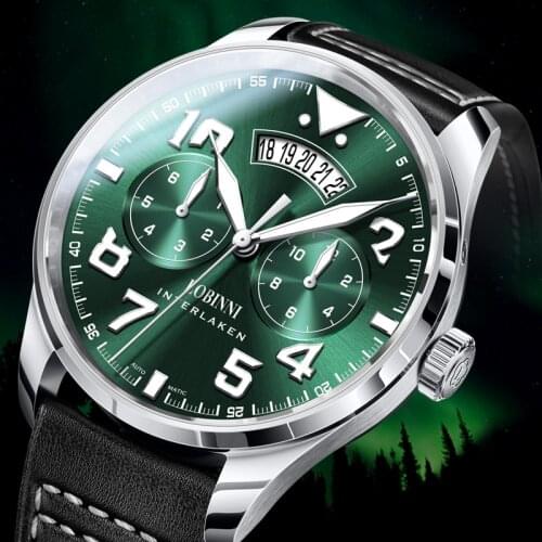 Top Brand Switzerland LOBINNI Men Watches Japan MIYOTA 9122 Automatic Mechanical MOVT Mens Sapphire relogio masculino L16051