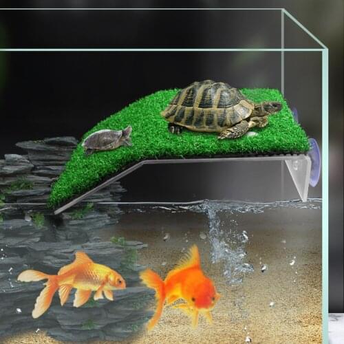 Tortoise Terrace Reptile Floating Climbing Mat Ladder Simulation Lawn Non-Slip Landscape Decoration Pet Products