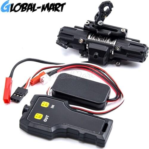 Dual Motors Automatic Winch Wireless Remote Controller System for 1:10 RC Crawler Car Axial SCX10 90046 D90 Traxxas TRX4 TRX6