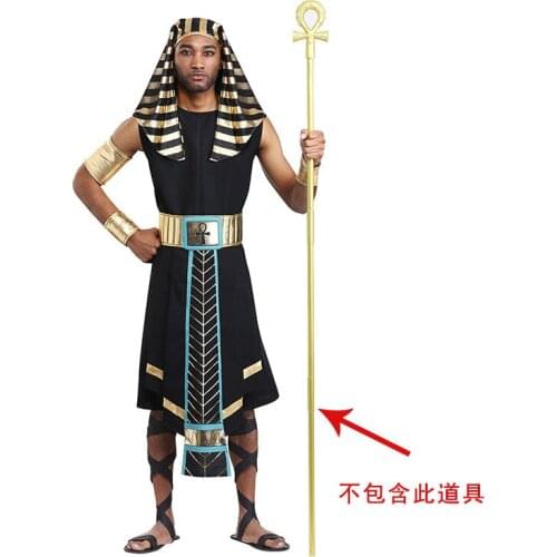 Egyptian Pharaoh Halloween performance show adult male Egyptian dark rights pharaoh cosplay costume