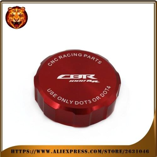Front Brake Master Cylinder Fluid Reservoir Cover Cap For Honda CBR1000RR CBR 1000RR Motorcycle Accessories With Logo CNC Red