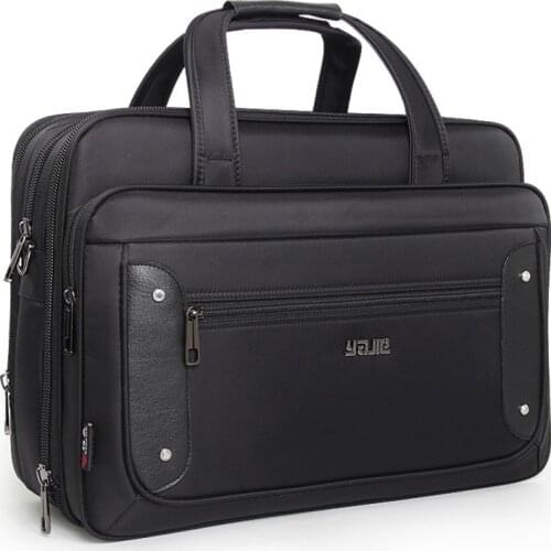 Quality Business Men 15.6 17 inch Laptop Large Capacity Waterproof Travel Shoulder Strap Briefcase