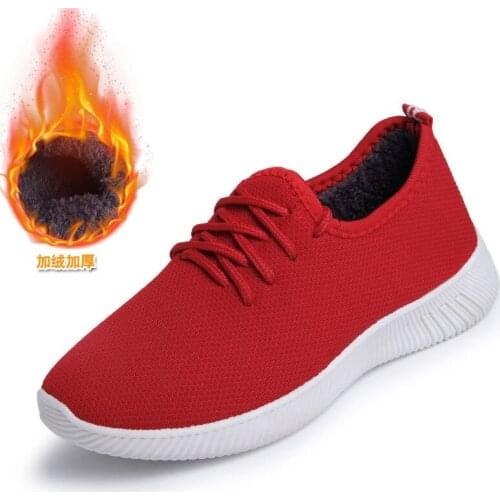 Hot Btand Sneakers 2021 Winter Women Running Shoes Female Warm Plush Sport Shoes Lady Platform Jogging Walking Trainers Cheap