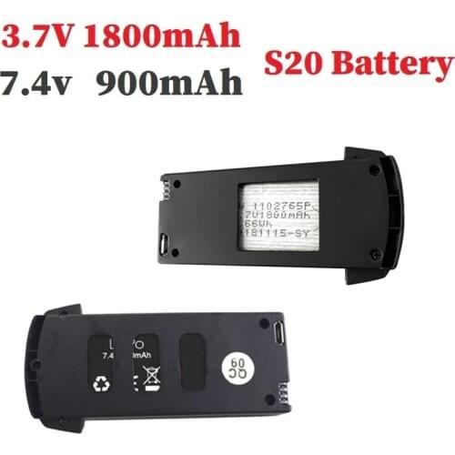 3.7V 1800mAh/7.4V 900mAh Lipo Battery For S20/H78G Drone RC Quadcopter Spare Parts for S20/H78G 3.7v/7.4v Rechargeable Battery