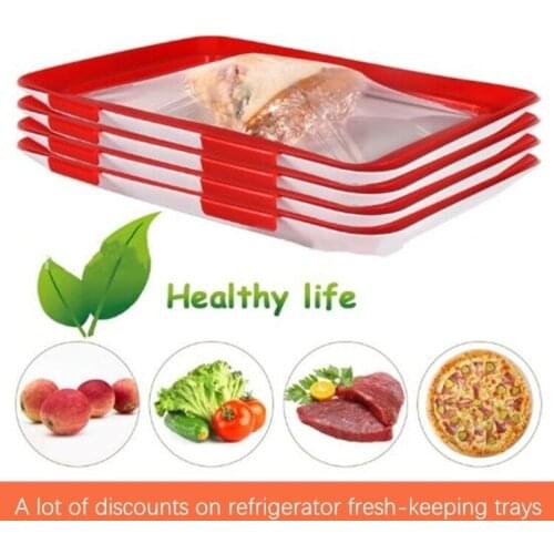 Multi-piece creative food plastic fresh-keeping tray food storage box set reusable food storage container microwave cover