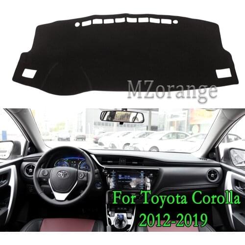 MZORANGE Car Dashboard Cover Mat For Toyota Corolla 2012 2013 2014 2015 2016 2017 2018 2019 Auto Non-slip Sun Shade Pad Carpet