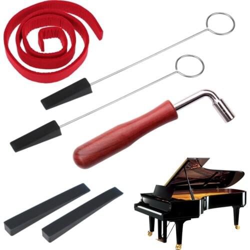 6pcs Piano Tuning Lever Tools Kit Mute Hammer DIY Musical Instrument Parts Professional Piano Tuning Tuner Mute Kit Tools