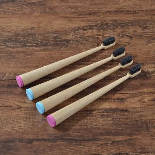 New design tooth brush cone shape 4-Pack vegan soft bristle bamboo toothbrush cepillo dientes natural bamboo fibre toothbrush