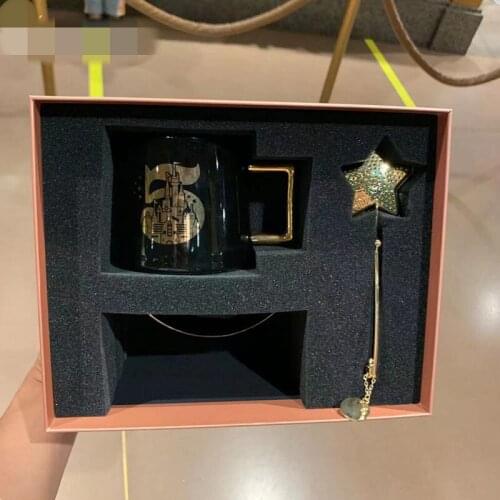 New style Shanghai Disney 5th Anniversary Mickey Cup and Saucer Combination Set Birthday Gift Collection Ornament AG2578