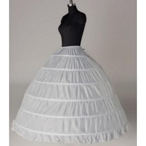 NUOXIFANG Wedding Accessories Petticoat Vestido Longo Ball Gown Crinoline Underskirt 6 Hoops Skirt Petticoats In Stock
