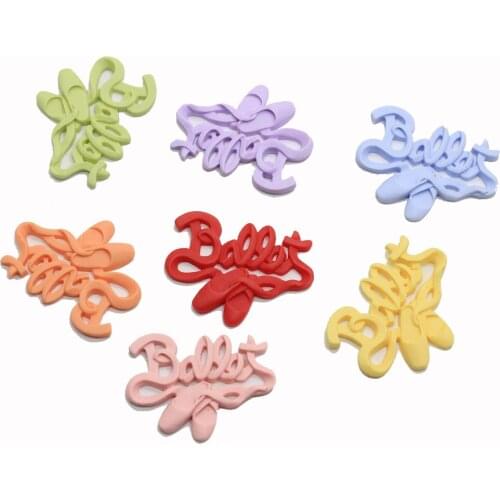 Wholesale Kawaii Cute Little Princess Resin Letter Ballet Shoes Charms Flat Back Scrapbook DIY Phone Craft Decoration