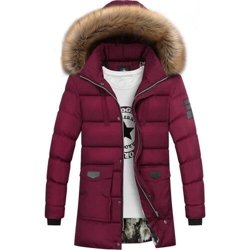 Winter Jacket Men White Duck Down Parkas Jacket Mens Thick Warm Snow Parka Jacket Overcoat Windbreaker Hooded Warm Parkas