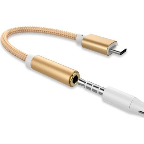 Type C To 3.5mm Phone Accessory Anti-pulling Converter Audio Cable Practical Useful Headphone Jack Aluminum Alloy Adapter Stable