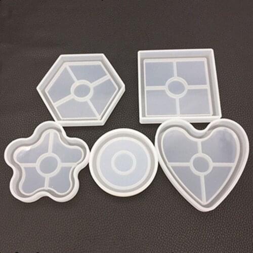 Coaster 6 styles mould DIY epoxy, gypsum, clay, ornament crafts tools