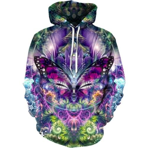 2020 new mens and womens 3D hooded sweatshirt fashion print psychedelic mandala sportswear casual pullover for autumn and wint