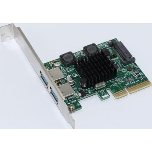USB 3.1 PCI Express Card 2Port USB3.1 SuperSpeed 10Gbps USB 3.1 PCI-E Expansion Card Adapter for Desktop Computer Components