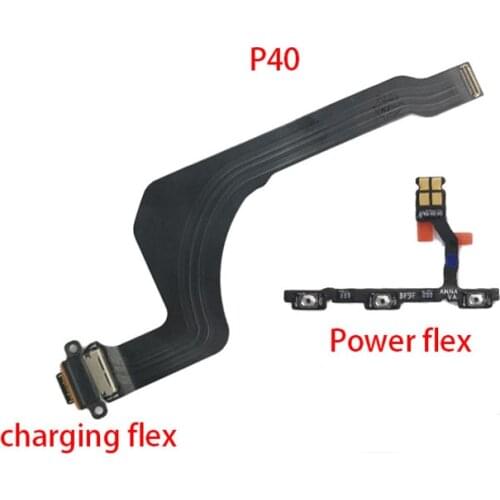 For Huawei P40 P40 Pro USB Charger Charging Port Dock Connector Flex Cable&Power-on volume cable Flex