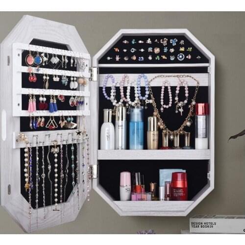 Makeup mirror smart LED light wall mount with light makeup bathroom toilet storage cabinet