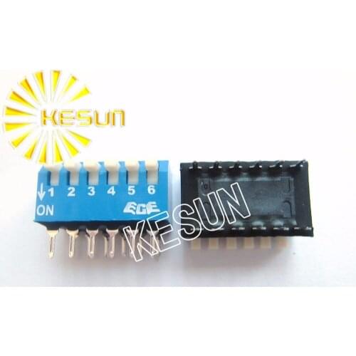 100% Original EPS106 EPS106A 6P 2.54mm Piano Keyboard Blue DIP Switch EPS106AZ x 100PCS