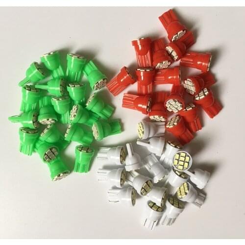 100x 12V 24V Led T10 8 smd 1206 Car Light 194 168 192 W5W 3020 Auto Wedge Lighting Instrument Clearance Reading Lights