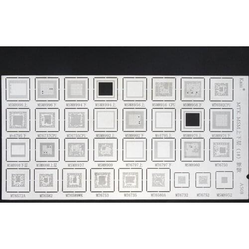 2021 New 4PCS Universal BGA Stencil for MTK MSM CPU PM Power IC Reball Pin BGA Direct Heat Template