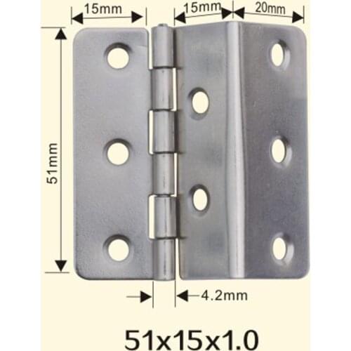 Freeshipping 51*15*1mm Iron Metal Hinge Sewing Machine Folding Table Furniture Flip Tray Hinges Big Door Hinges