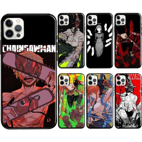 Chainsaw Man Horror Anime Phone Case For iPhone 11 12 Pro Max 12 Mini X XR XS MAX 7 8 Plus 5S SE 2020 Soft Cover