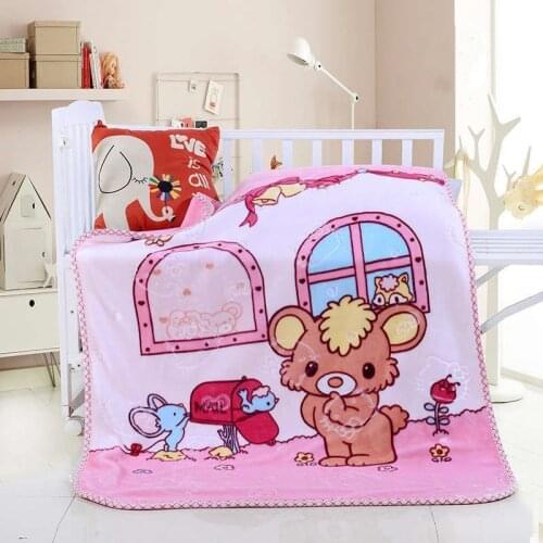 Baby blanket double thickness Children and newborns blanket autumn and winter double-sided coral blanket