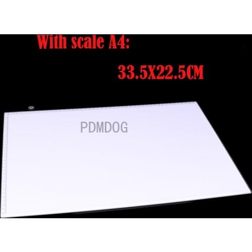 With scale A4 /A3 LED Light Pad Board 5d Diamond Painting Tracing Copy Board with 3 Level Brightness USB Powered Drawing Tablet